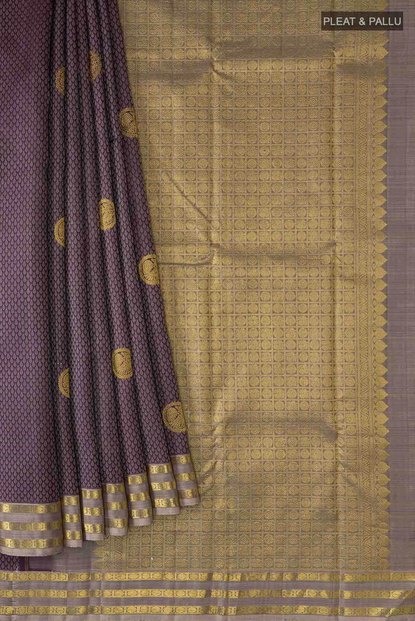 Purple Kanchipuram Silk Saree