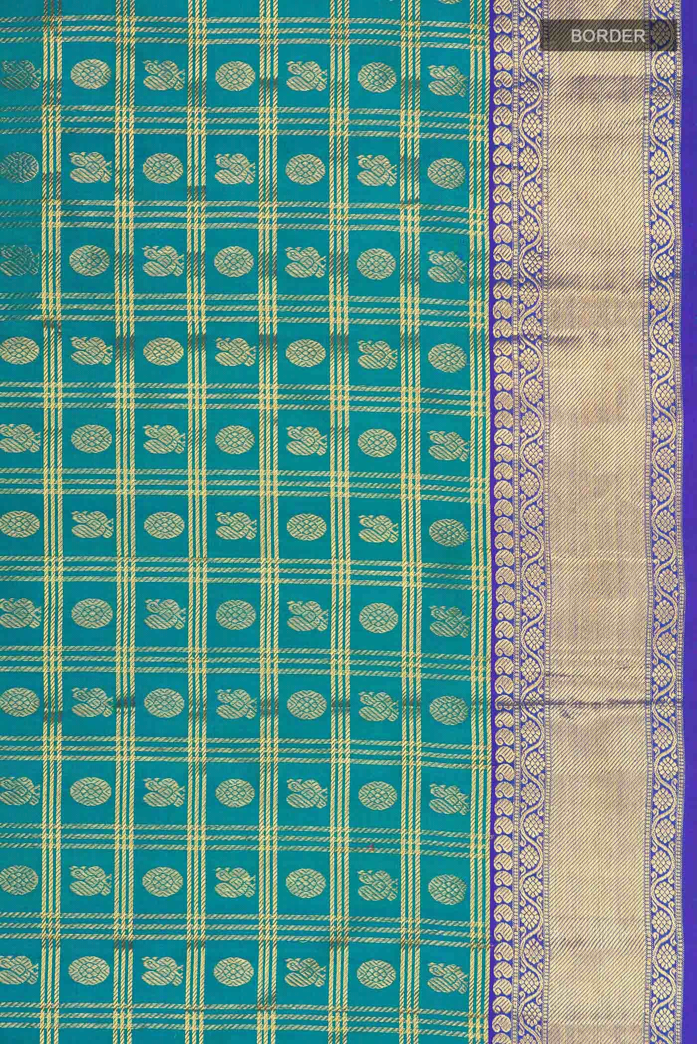 Blue Kanchipuram Silk Saree