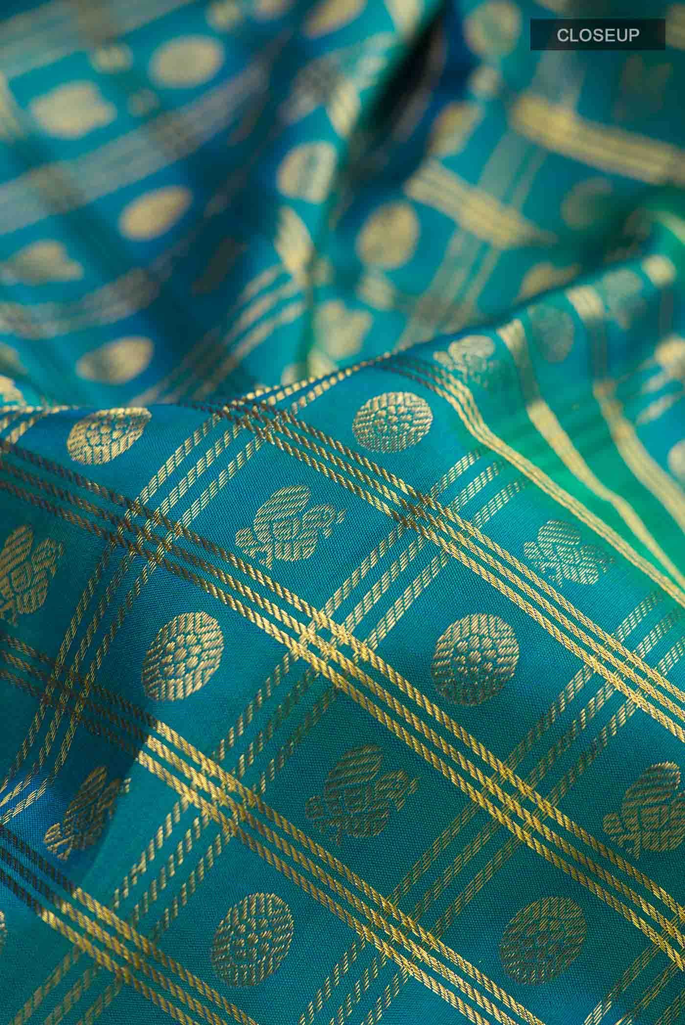 Blue Kanchipuram Silk Saree