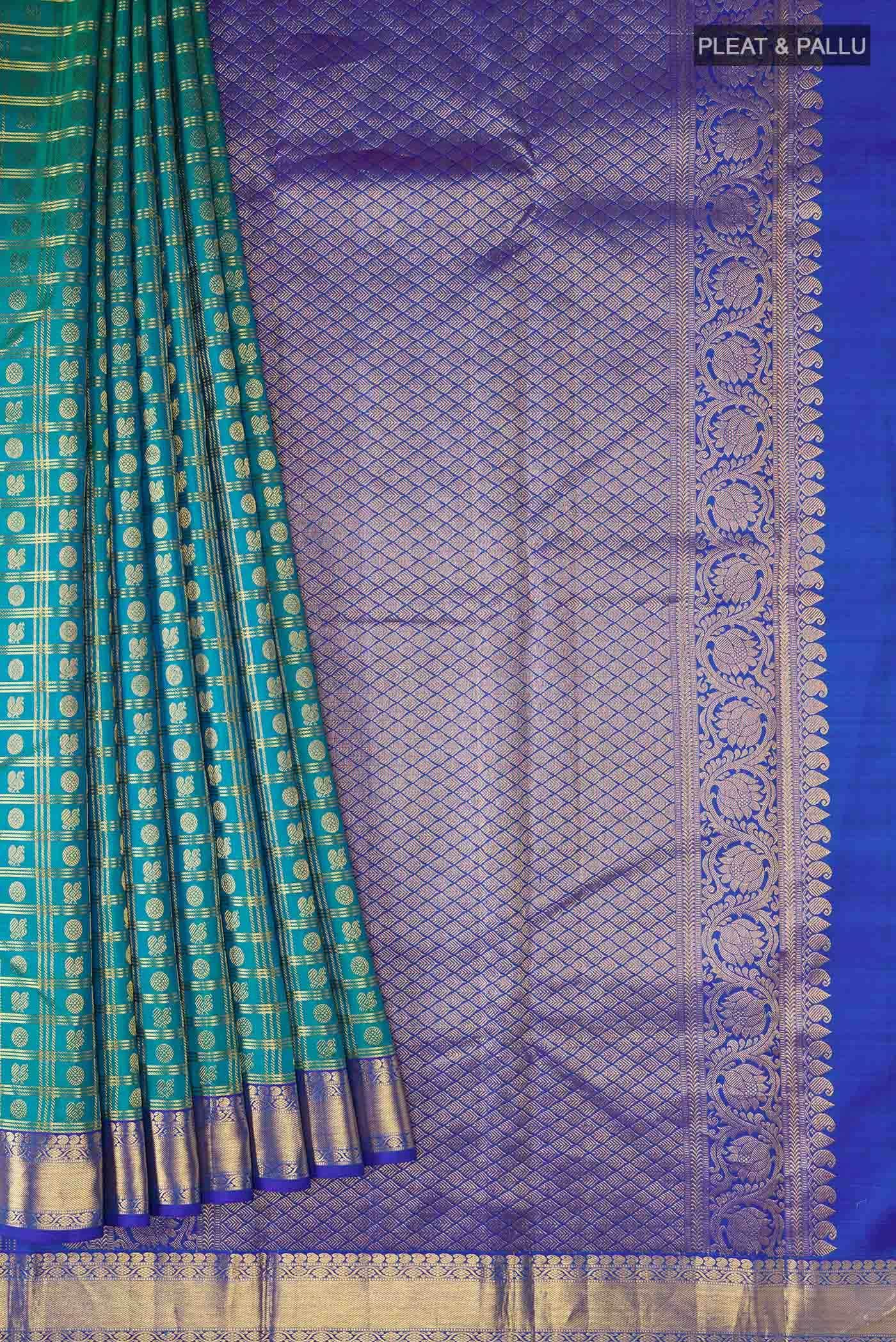 Blue Kanchipuram Silk Saree