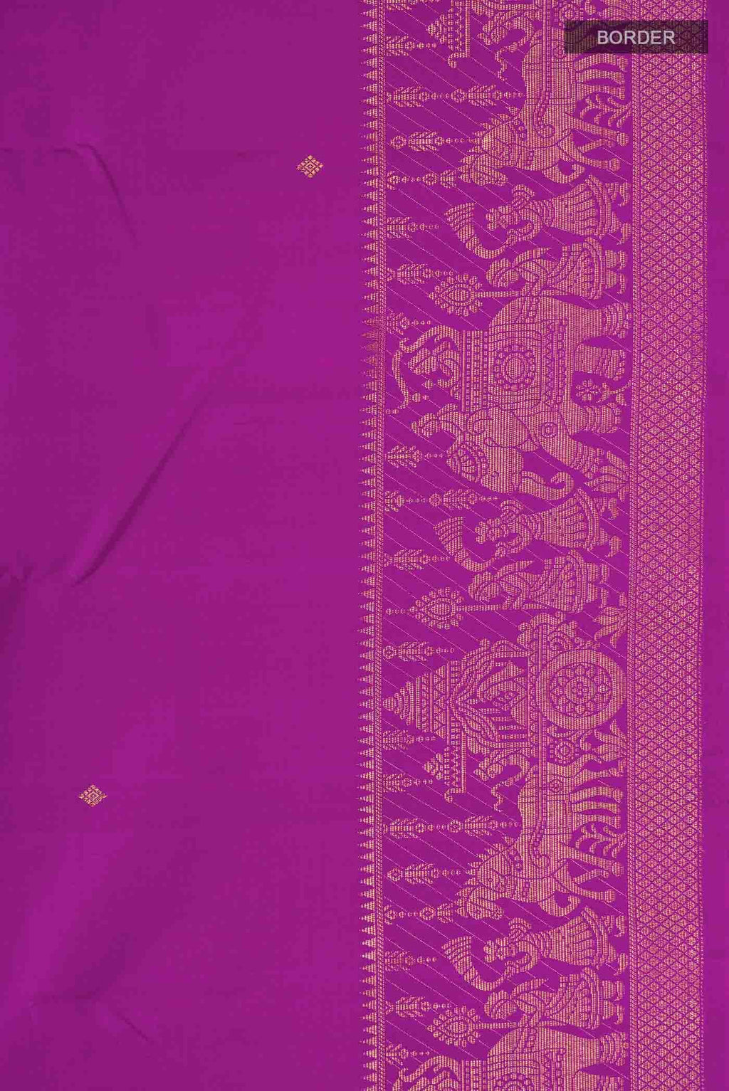 Pure Silk Pure Zari Magenta Kanchipuram Saree