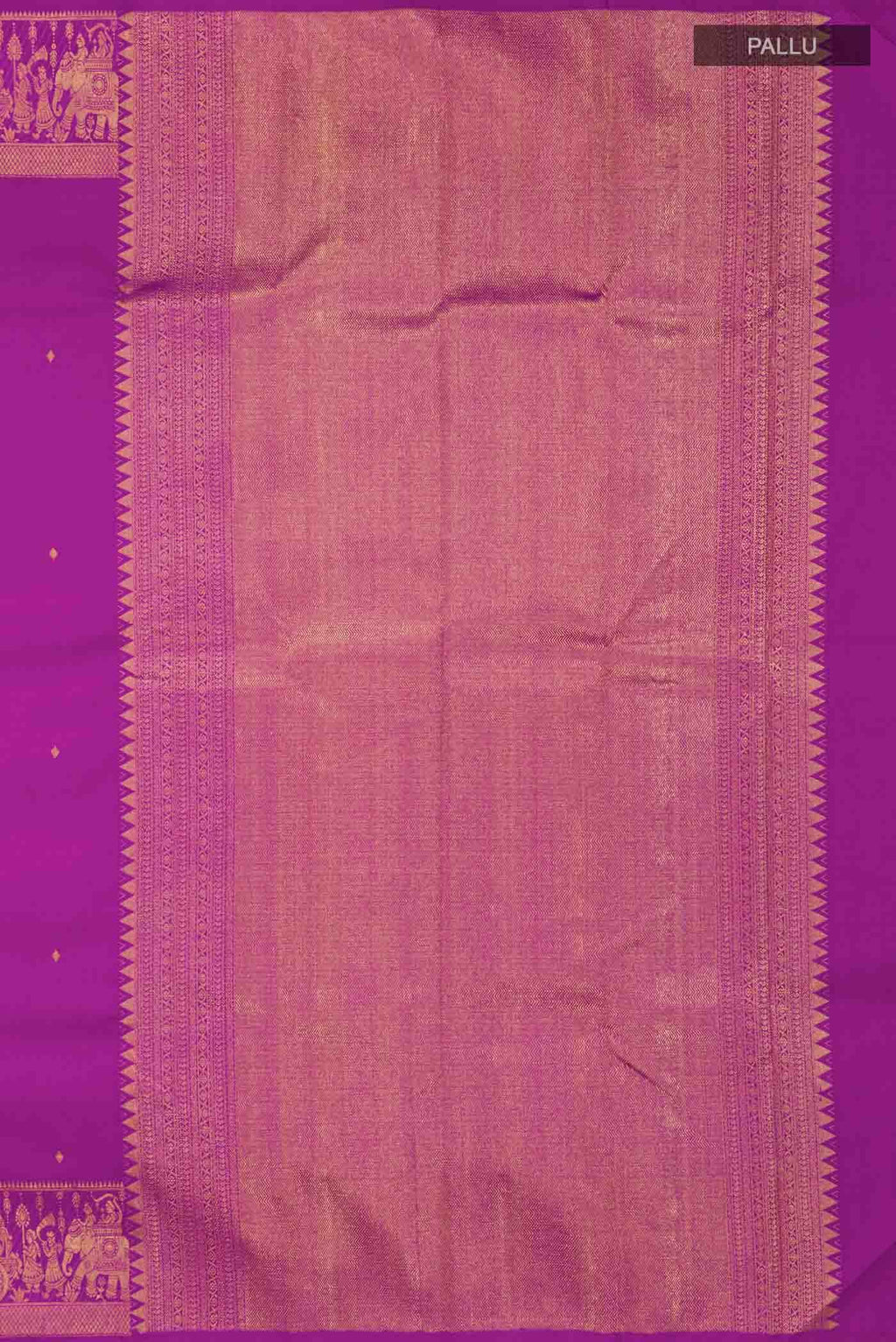 Pure Silk Pure Zari Magenta Kanchipuram Saree