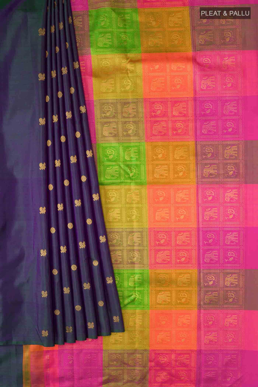 Blue Kanchipuram Silk Saree