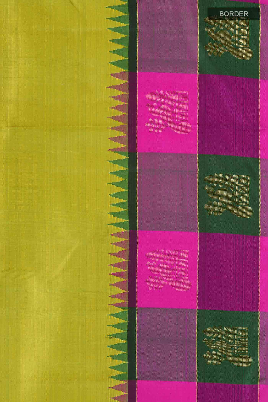 Mehandi Green Kanchipuram Silk Saree