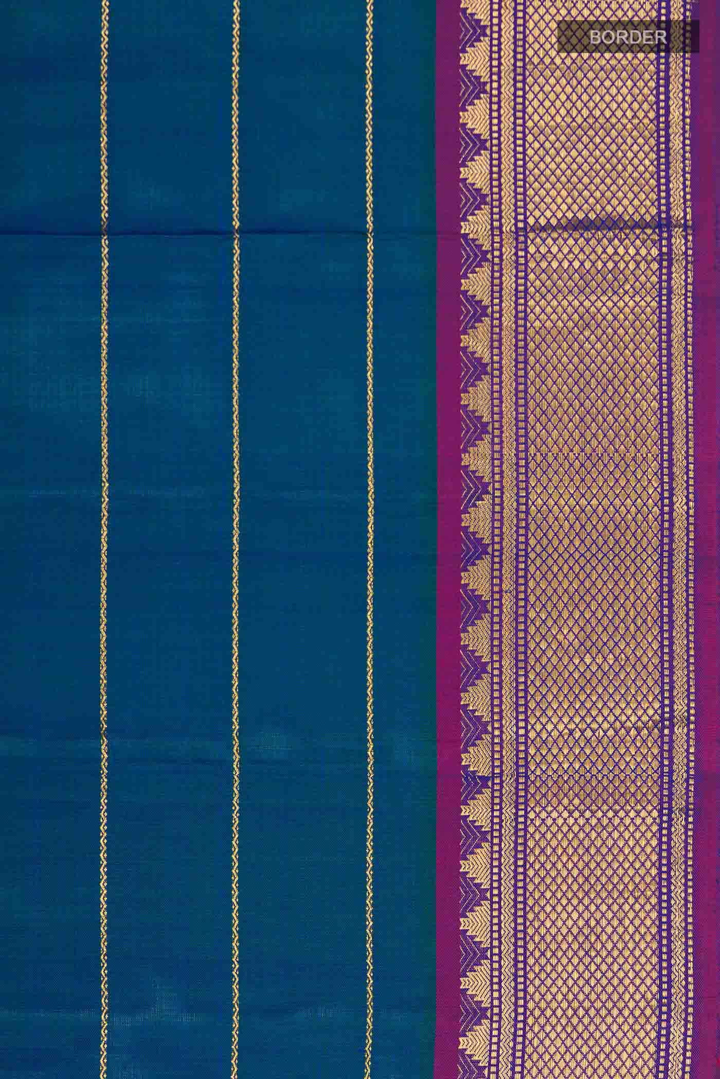 Blue Kanchipuram Silk Saree