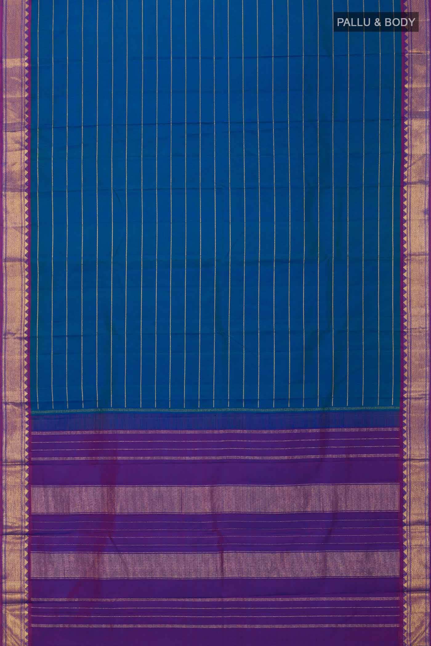 Blue Kanchipuram Silk Saree