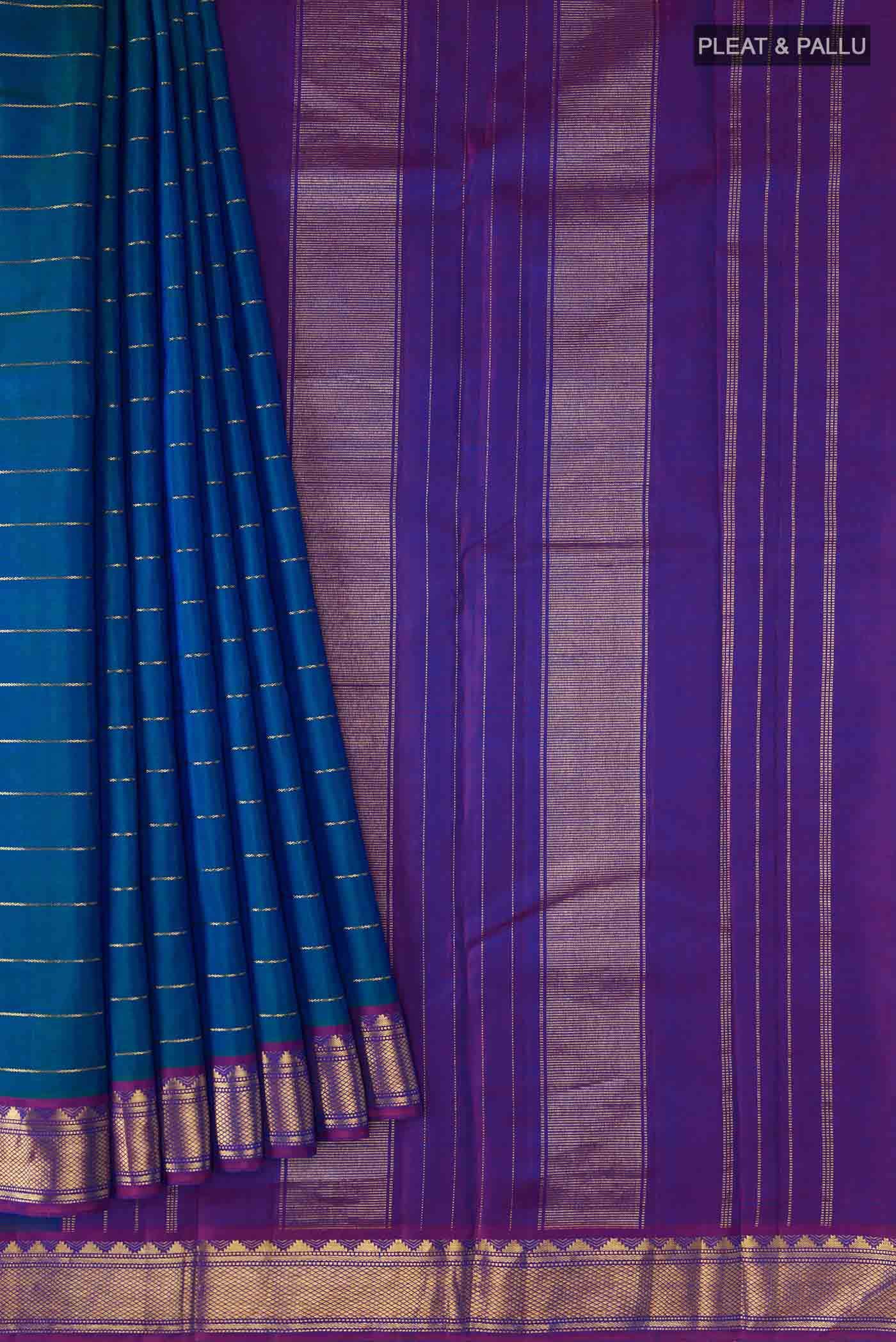 Blue Kanchipuram Silk Saree