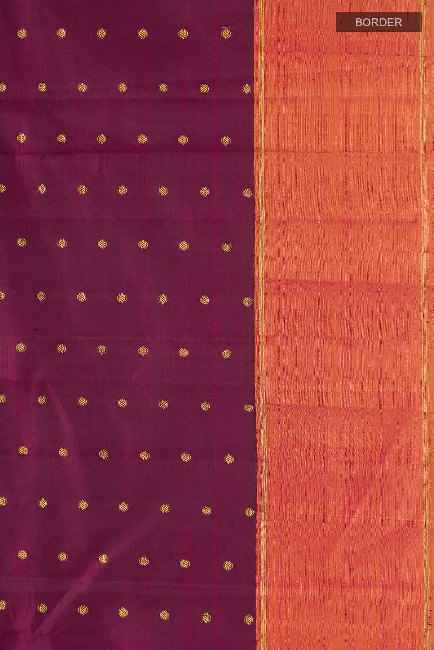 Maroon Kanchipuram Silk Saree