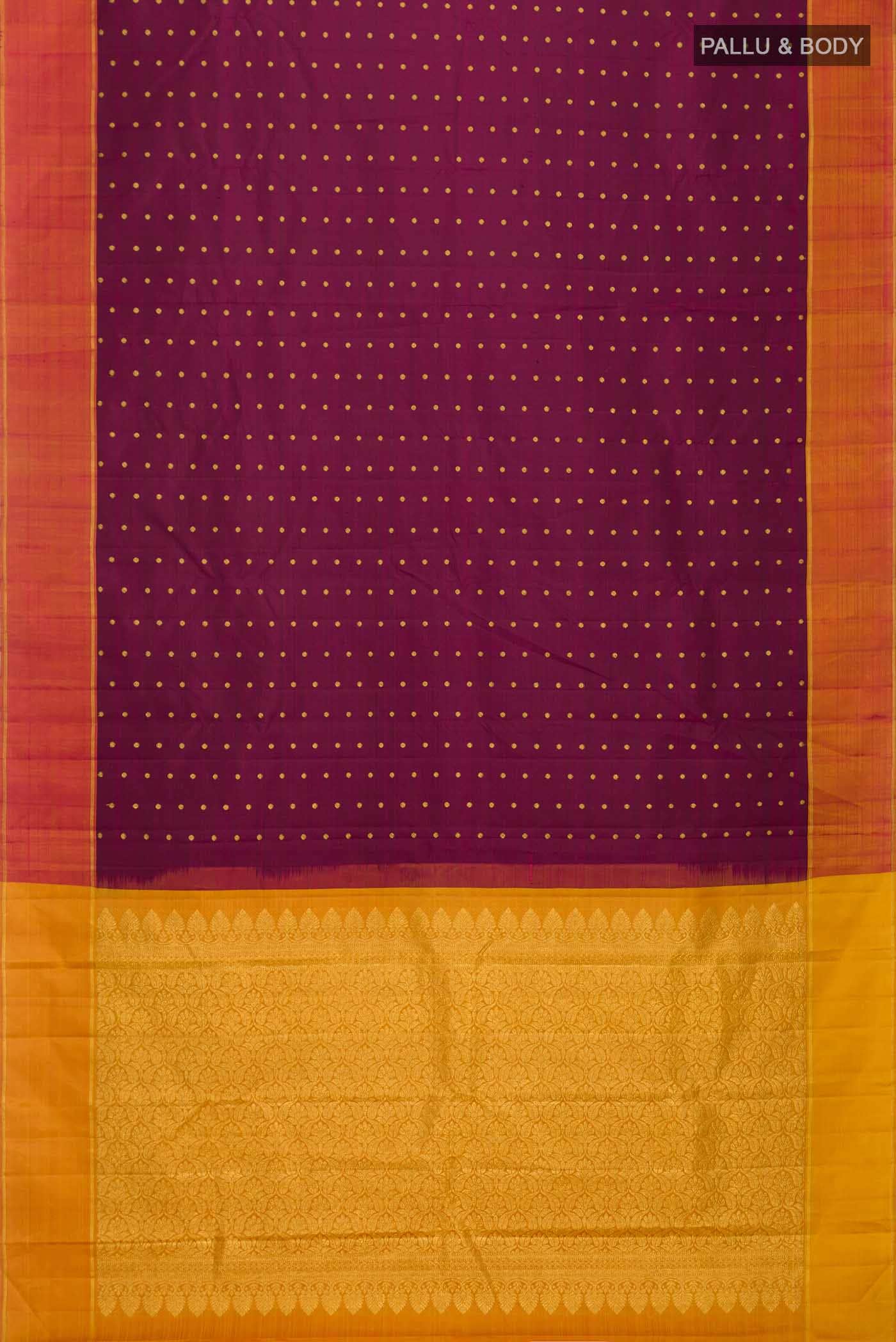 Maroon Kanchipuram Silk Saree