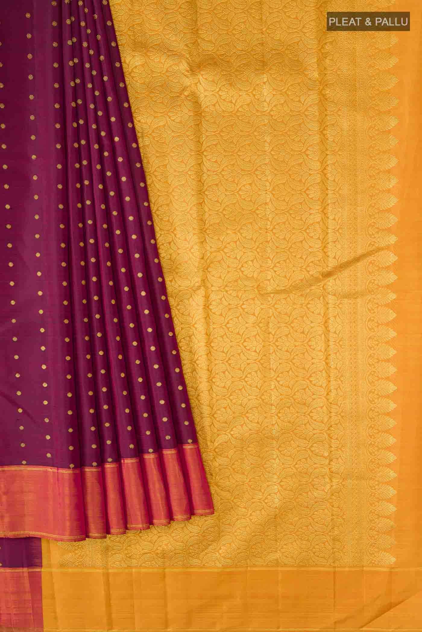 Maroon Kanchipuram Silk Saree