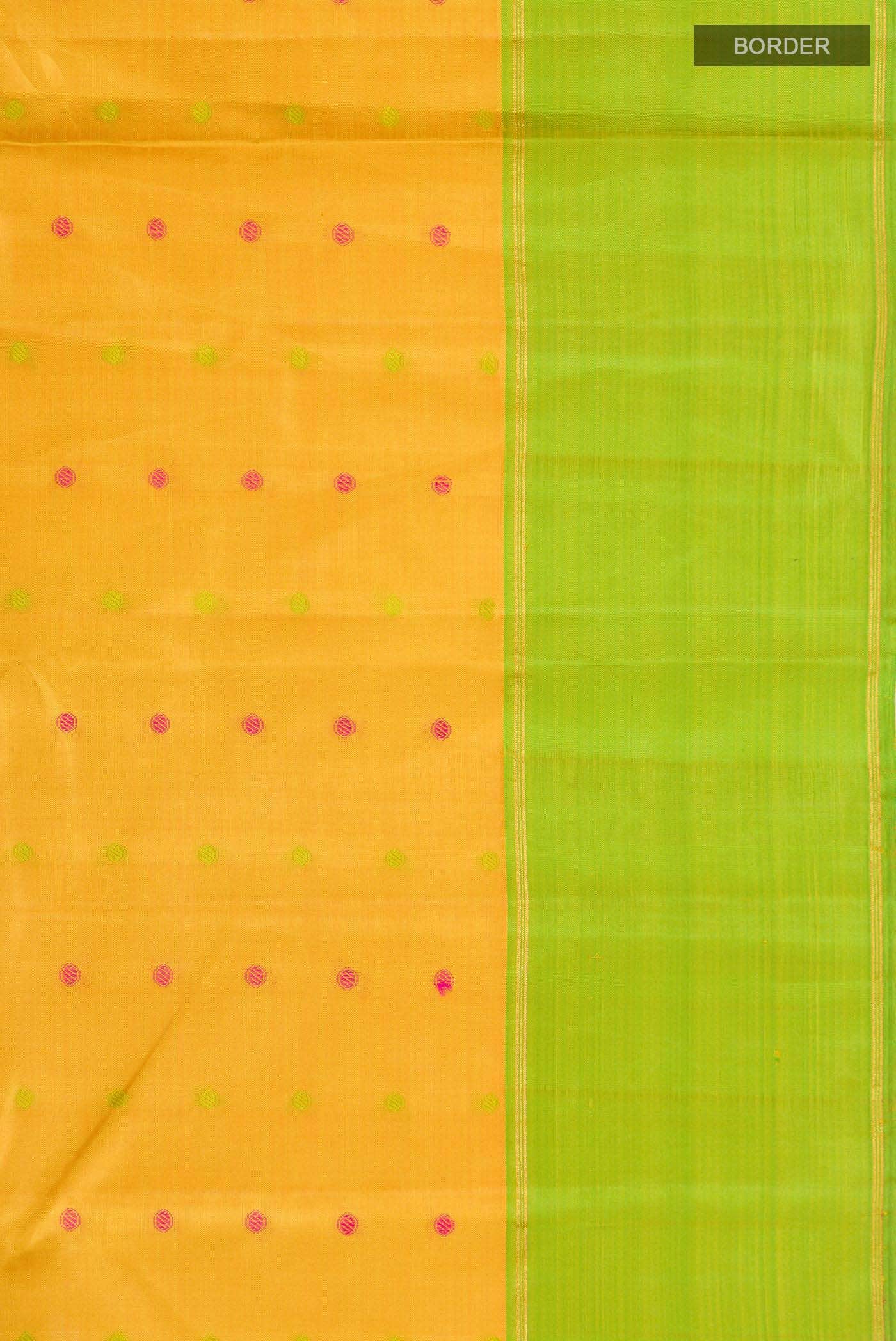 Yellow Kanchipuram Silk Saree