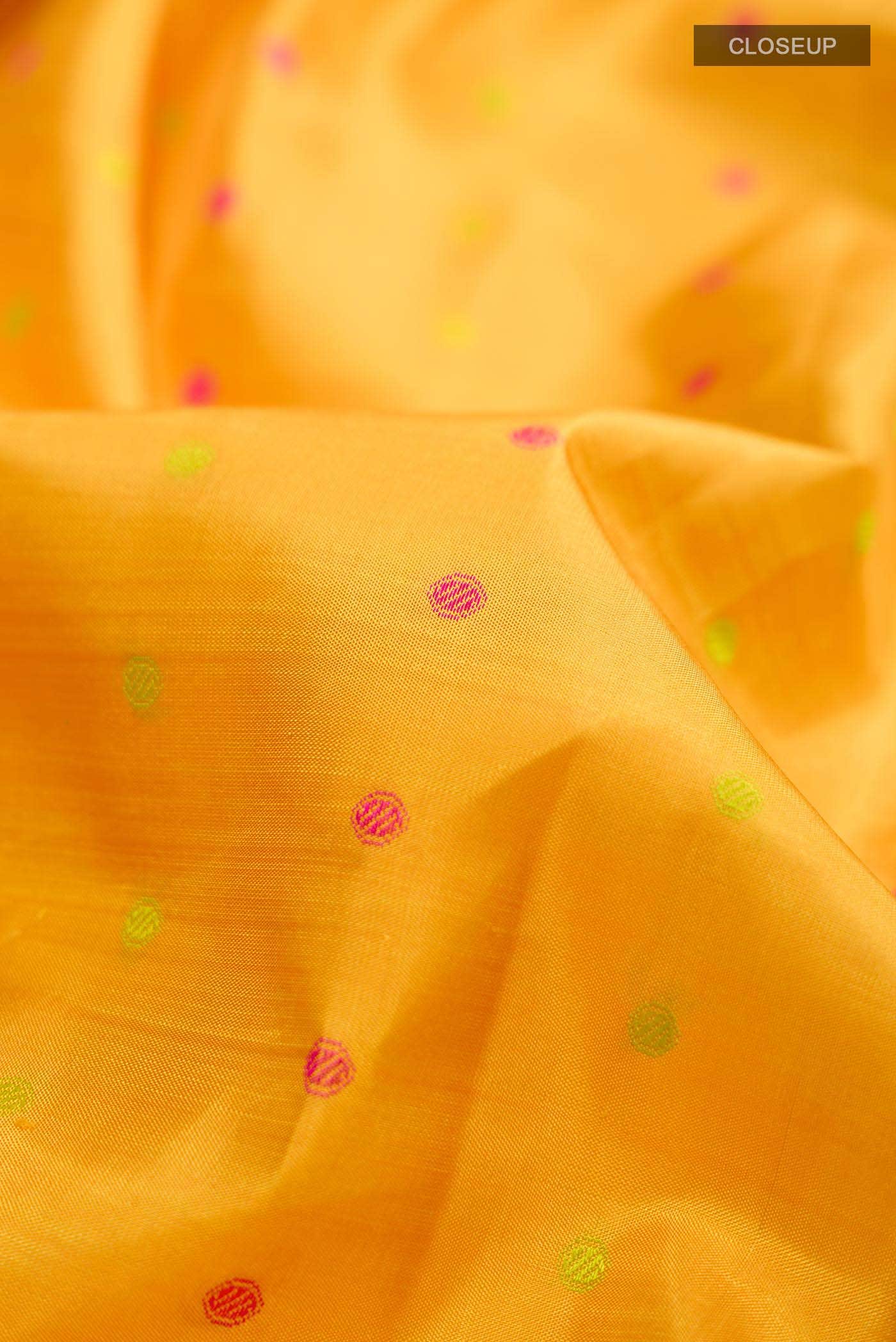 Yellow Kanchipuram Silk Saree