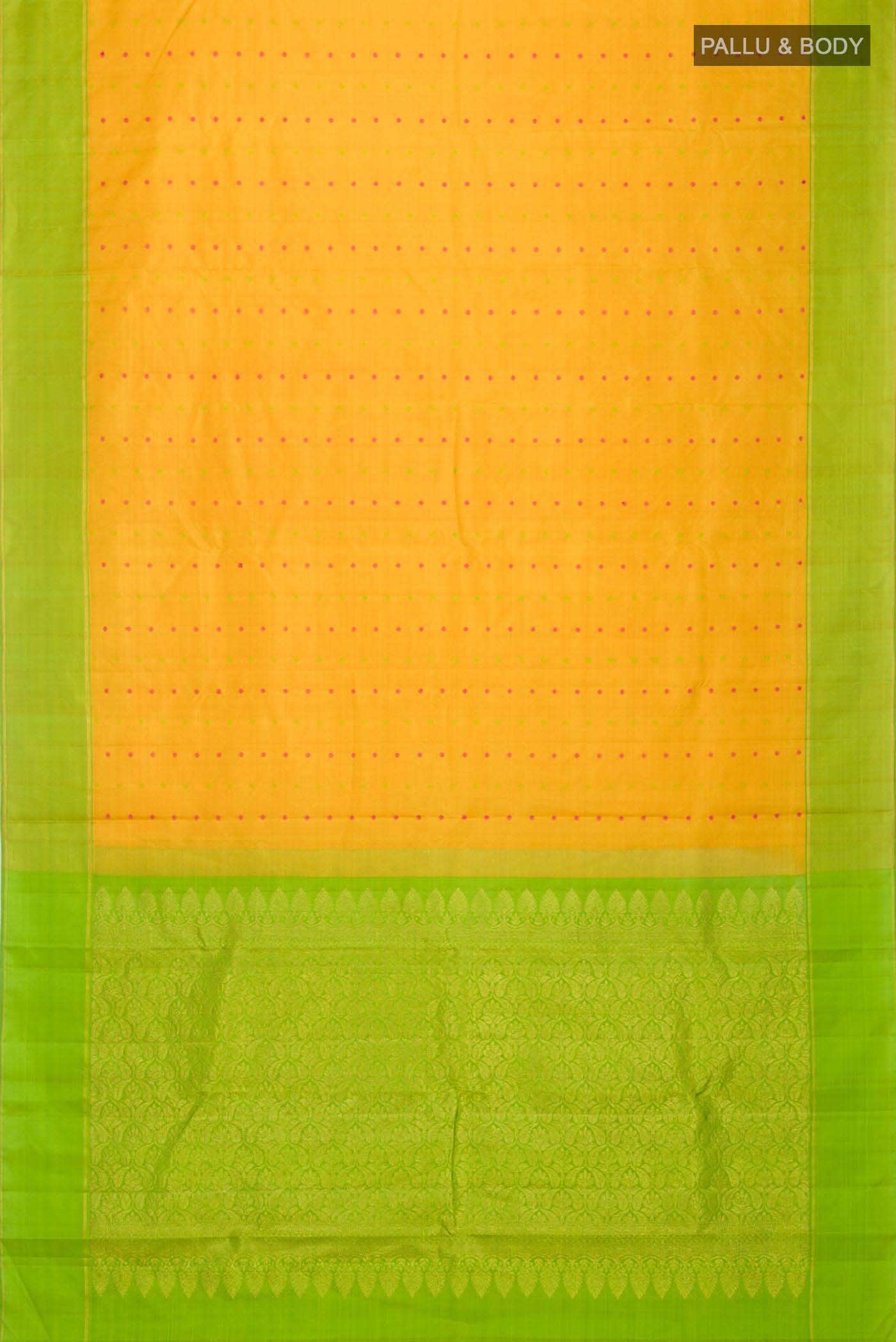 Yellow Kanchipuram Silk Saree