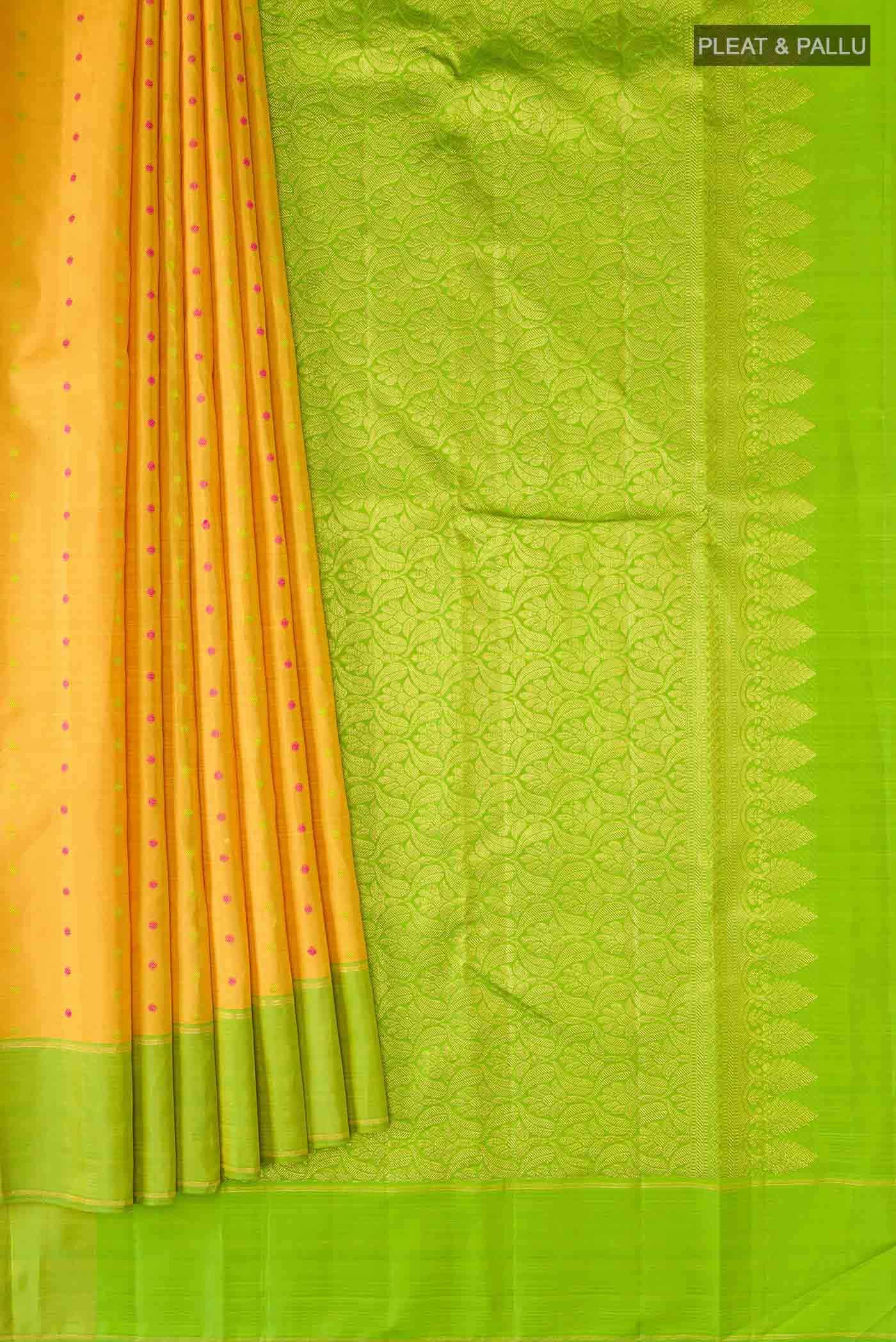 Yellow Kanchipuram Silk Saree