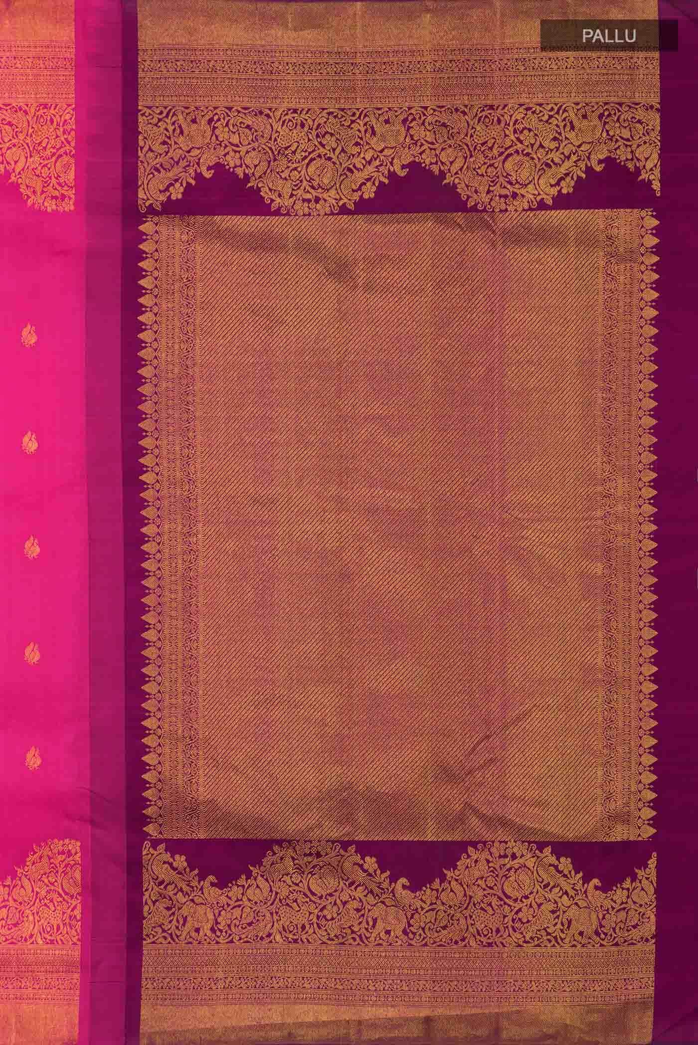 Pink Kanchipuram Silk Saree