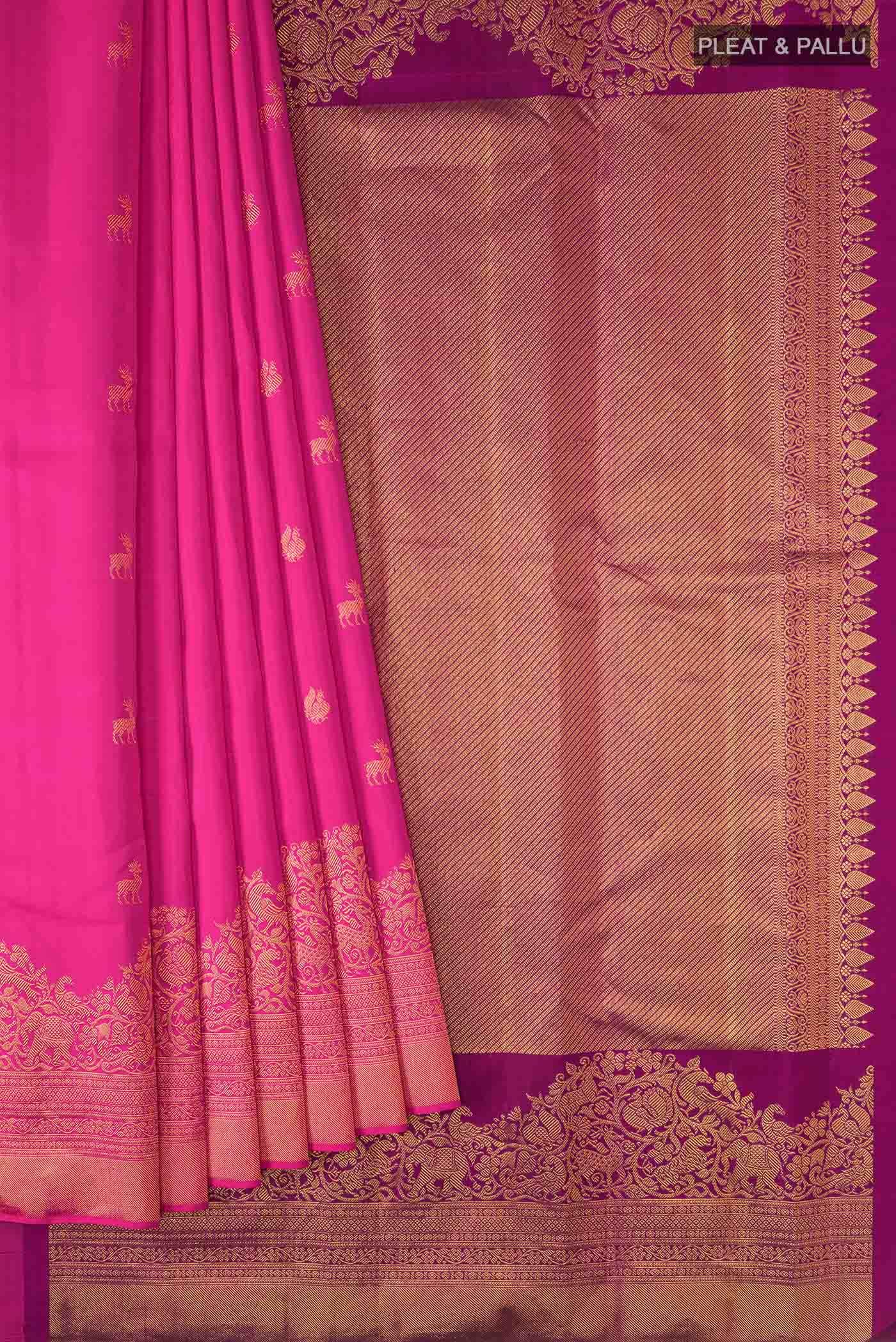 Pink Kanchipuram Silk Saree