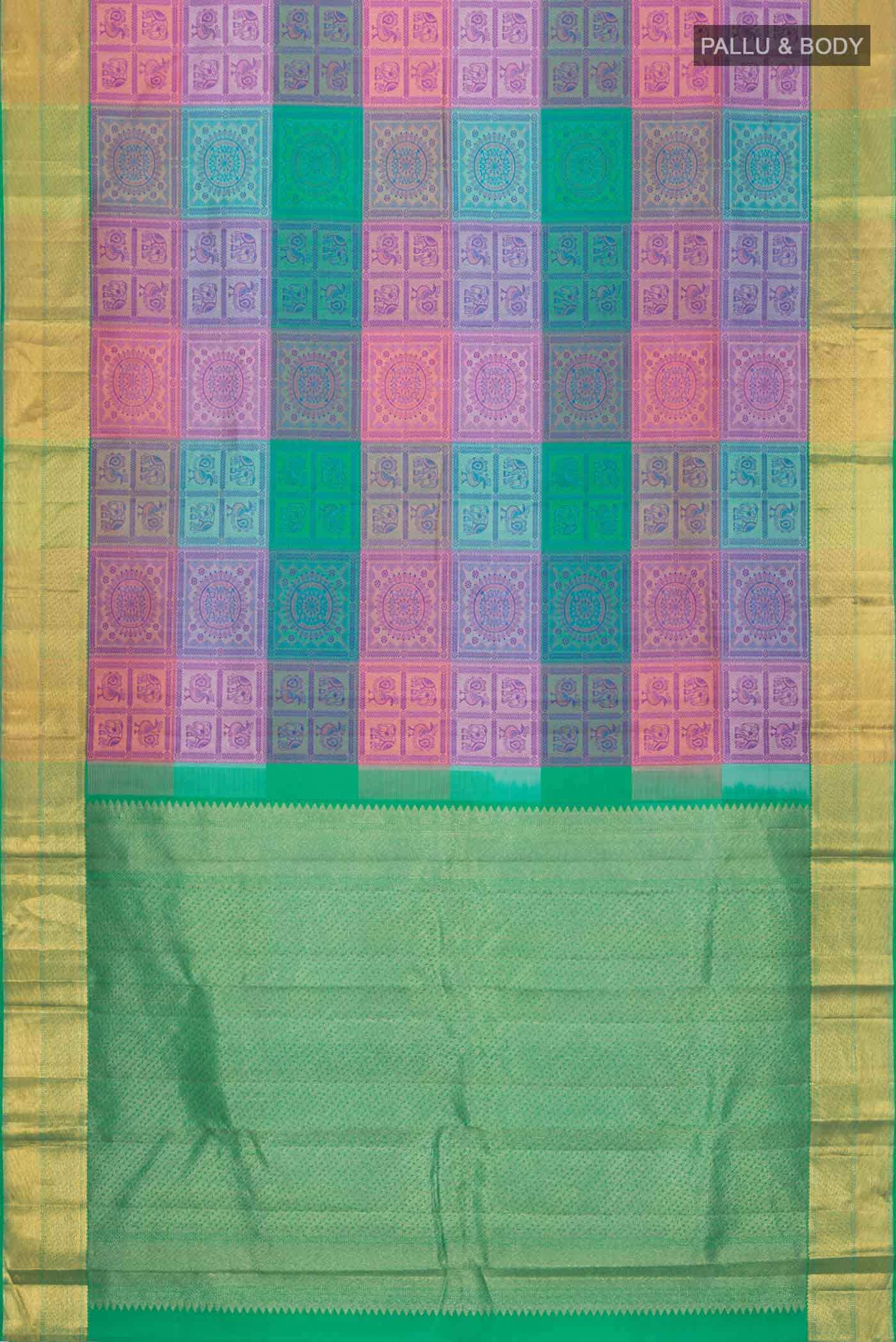 Multi Kanchipuram Silk Saree