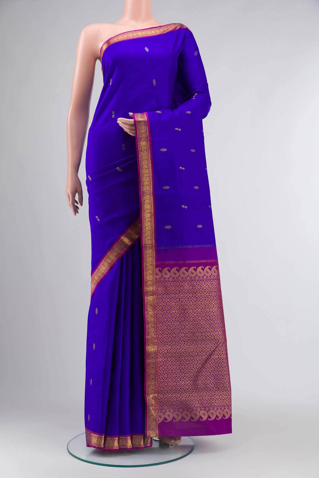 Blue Kanchipuram Silk Saree