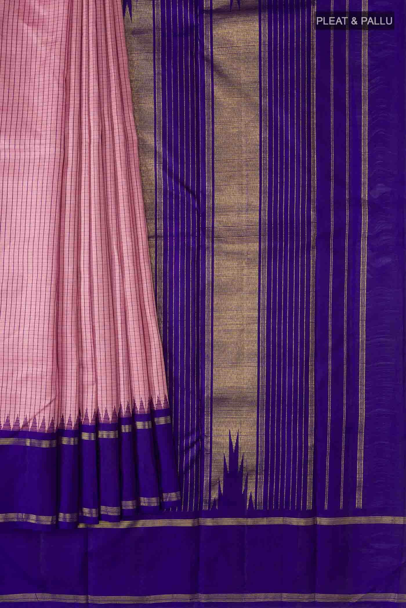 Pink Kanchipuram Silk Saree