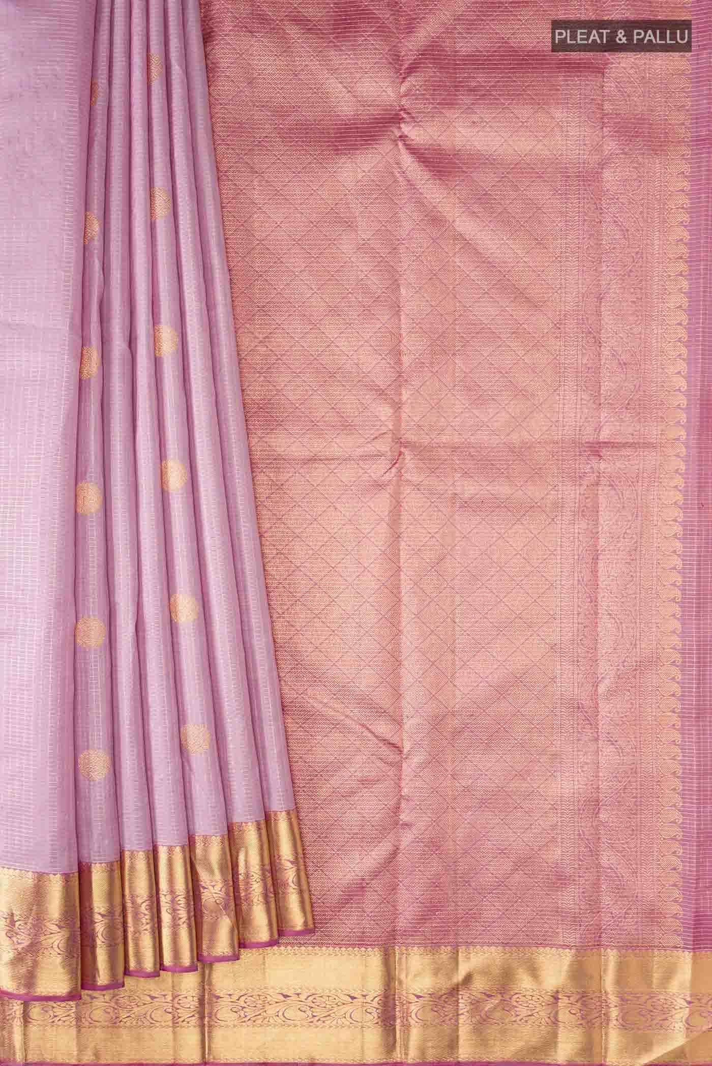 Lavender Kanchipuram Silk Saree