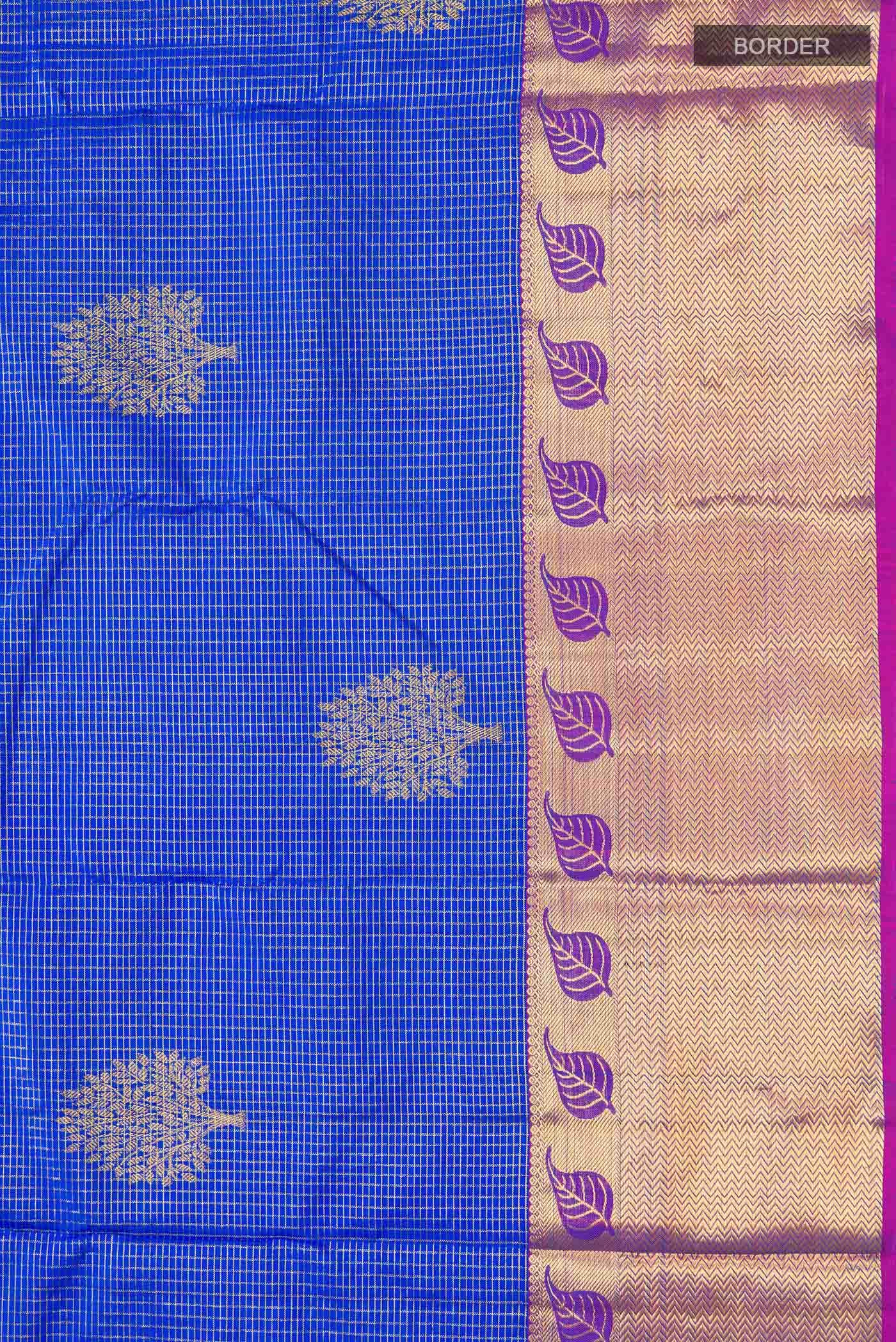 Blue Kanchipuram Tissue Silk Saree