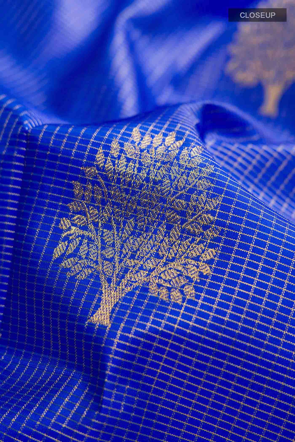 Blue Kanchipuram Tissue Silk Saree