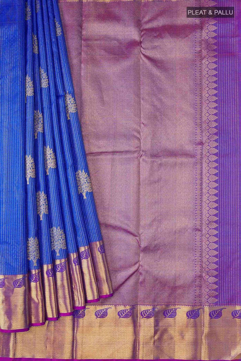 Blue Kanchipuram Tissue Silk Saree