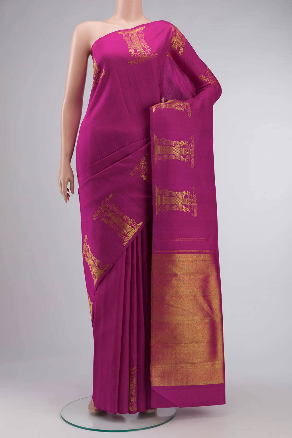 Pink Kanchipuram Silk Saree