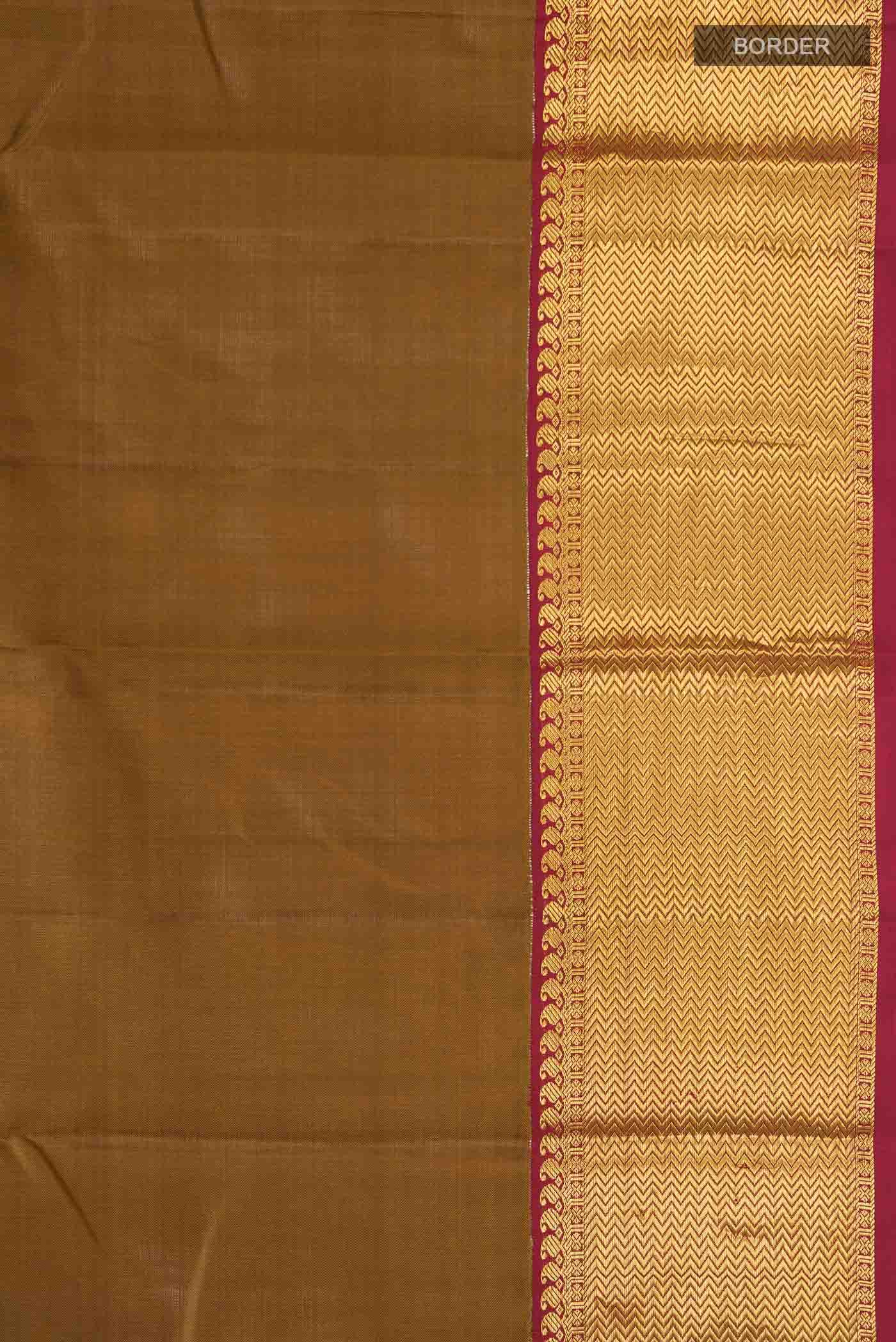 Brown Kanchipuram Silk Saree