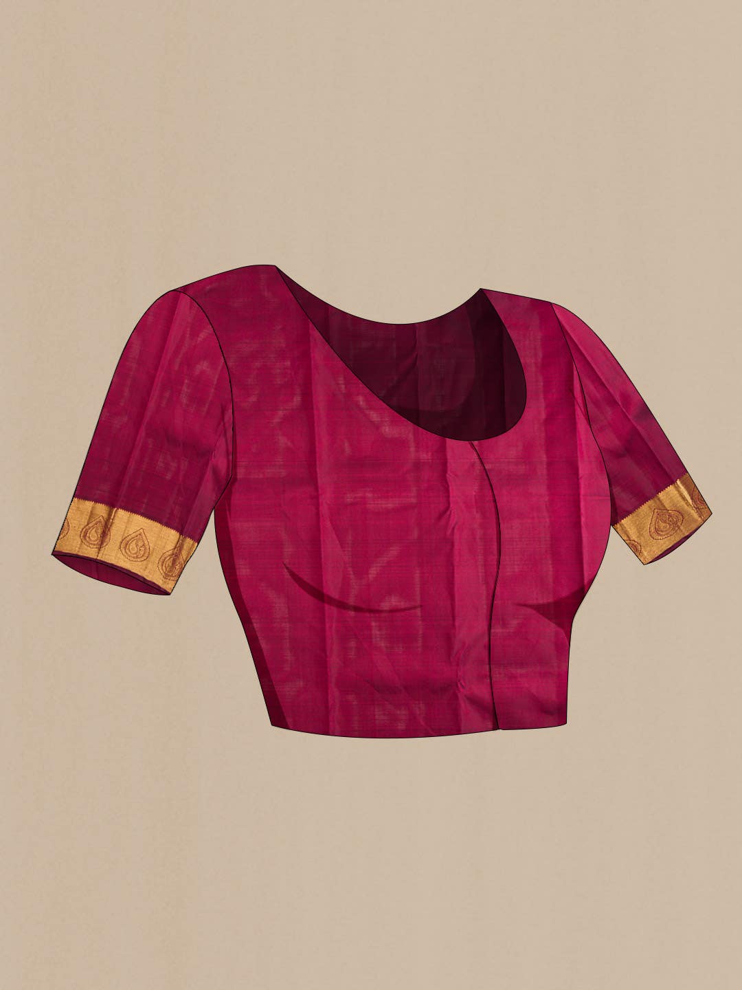 Pure Silk Pure Zari Maroon Kanchipuram Saree