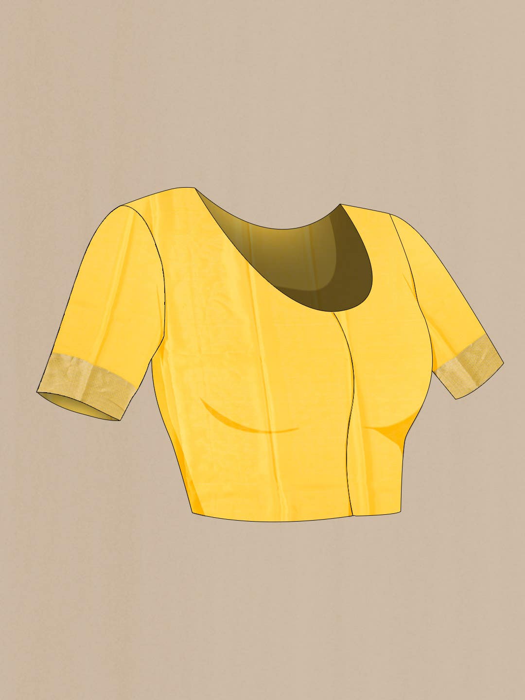 Yellow Mysore Crepe Saree