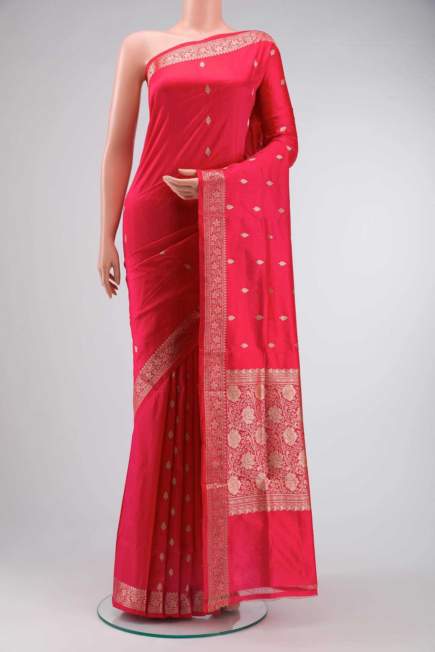 Pink Banarasi Katan Silk Saree