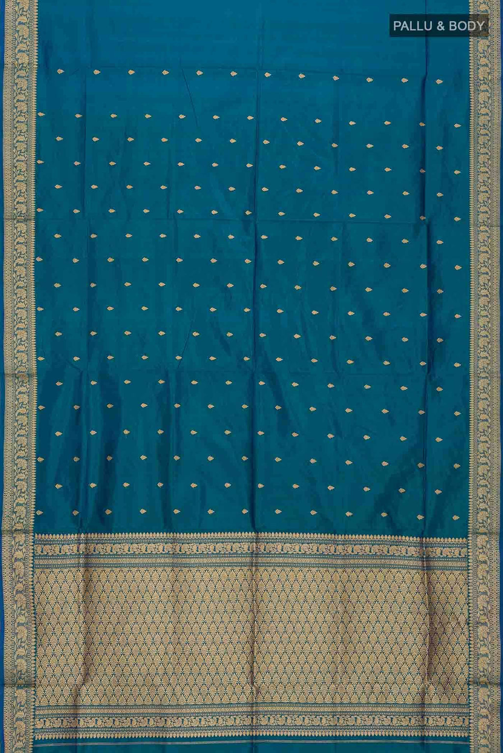Blue Banarasi Katan Silk Saree