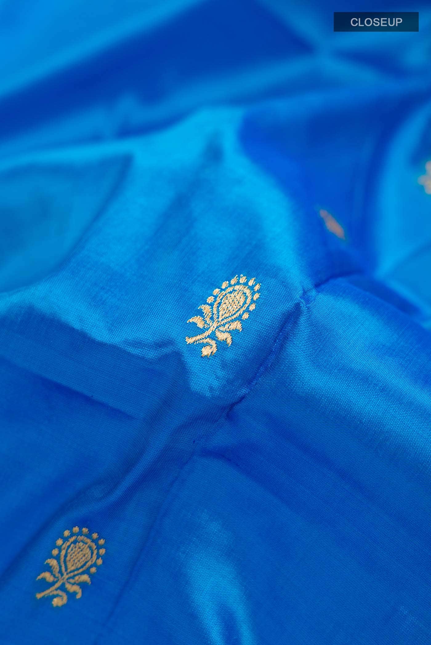 Blue Banarasi Katan Silk Saree