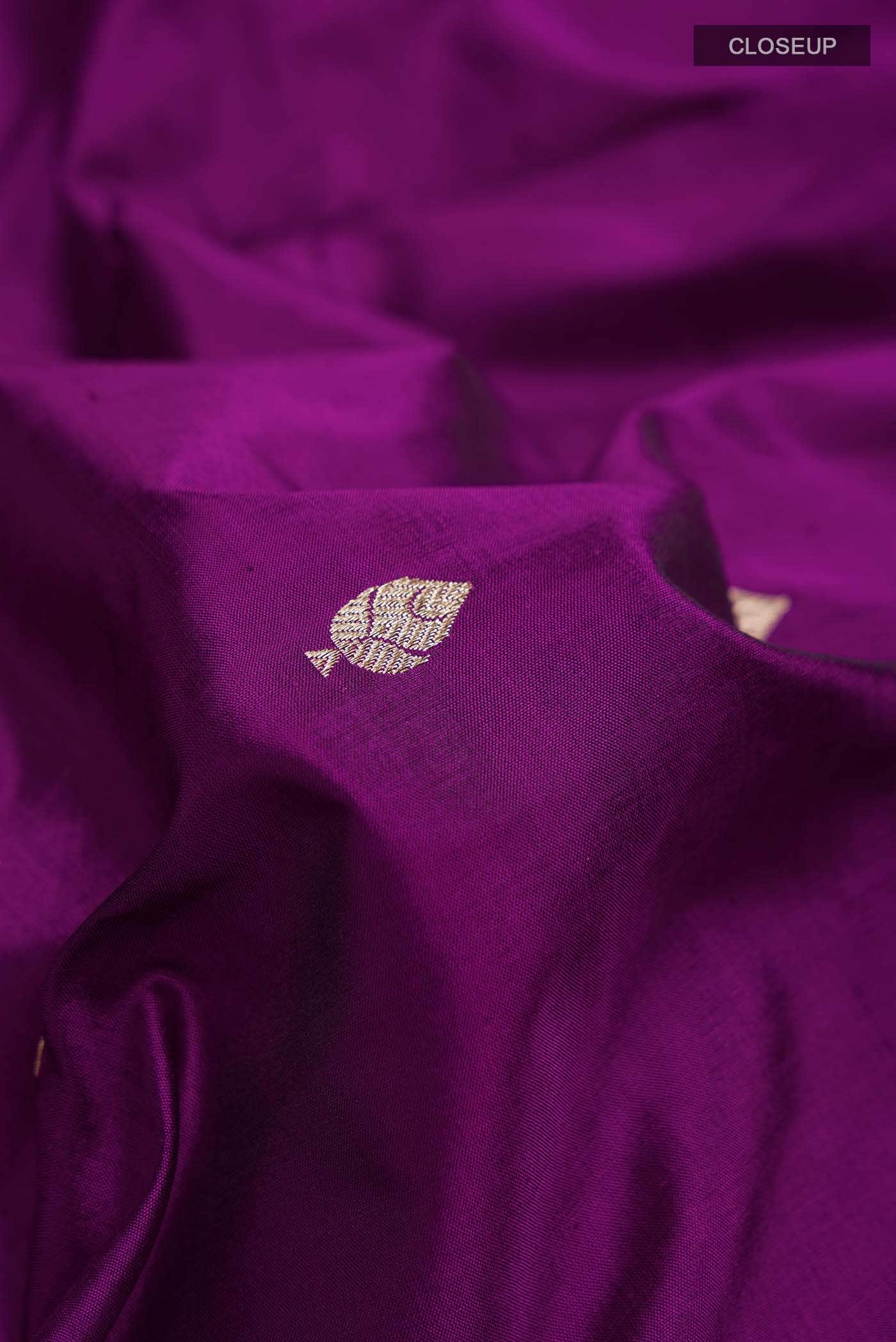 Purple Banarasi Katan Silk Saree