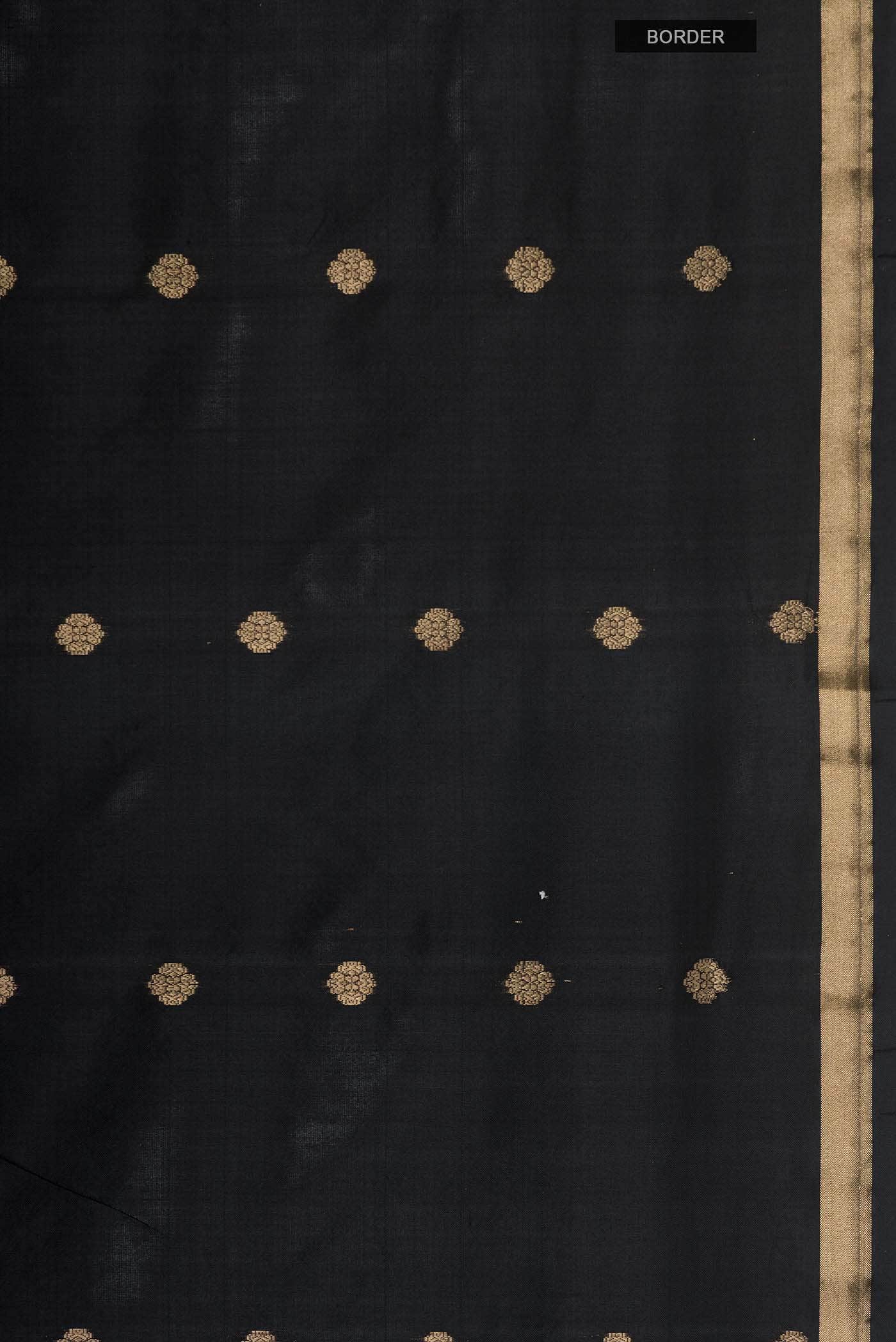 Black Banarasi Katan Silk Saree
