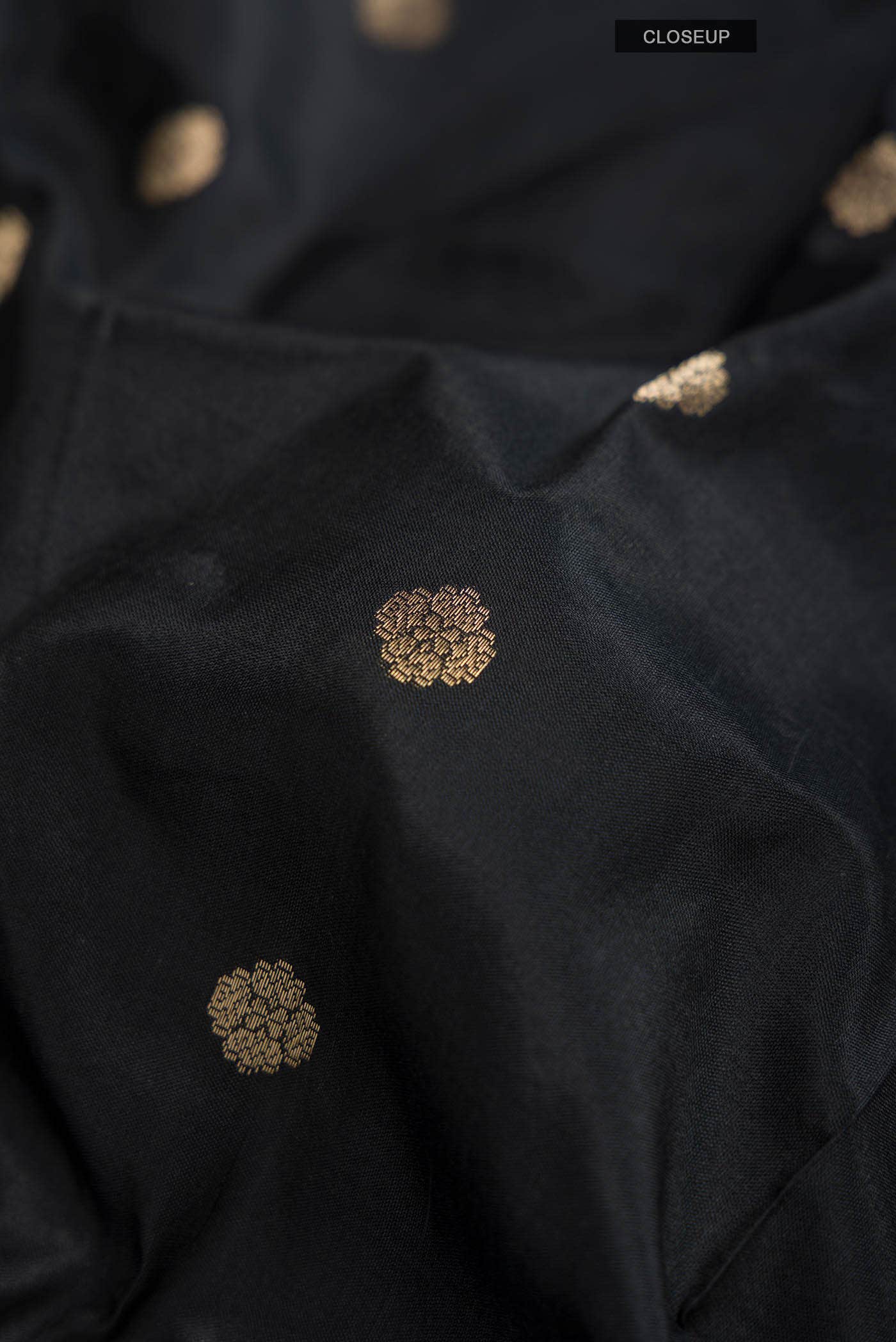 Black Banarasi Katan Silk Saree