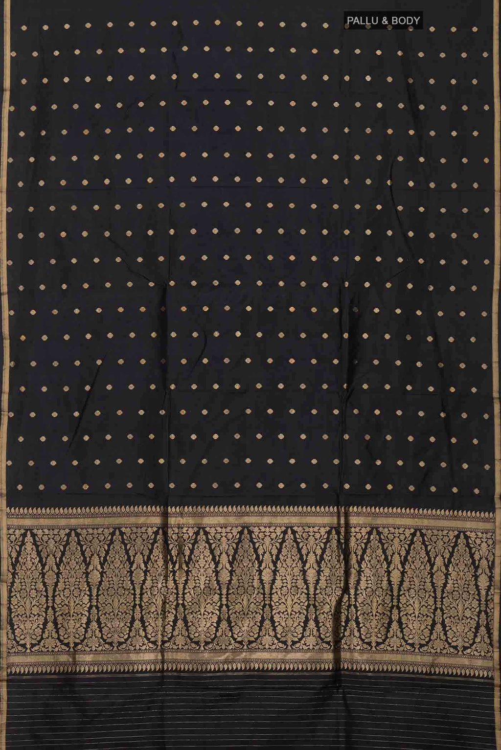 Black Banarasi Katan Silk Saree