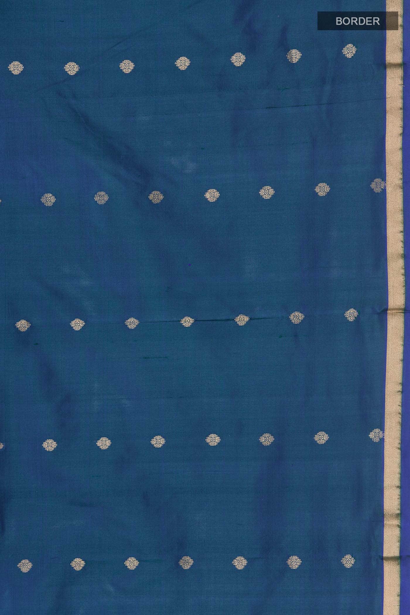 Blue Banarasi Katan Silk Saree