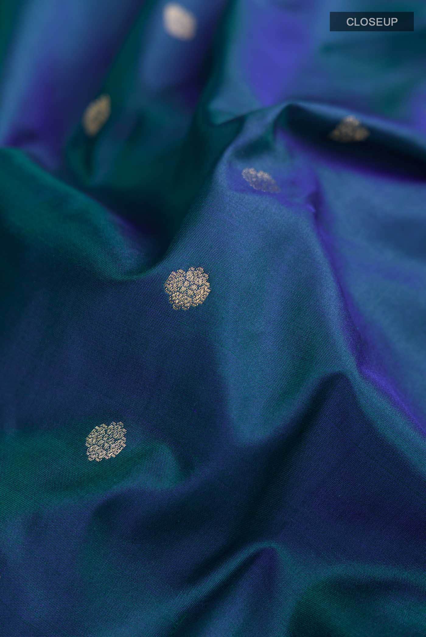 Blue Banarasi Katan Silk Saree