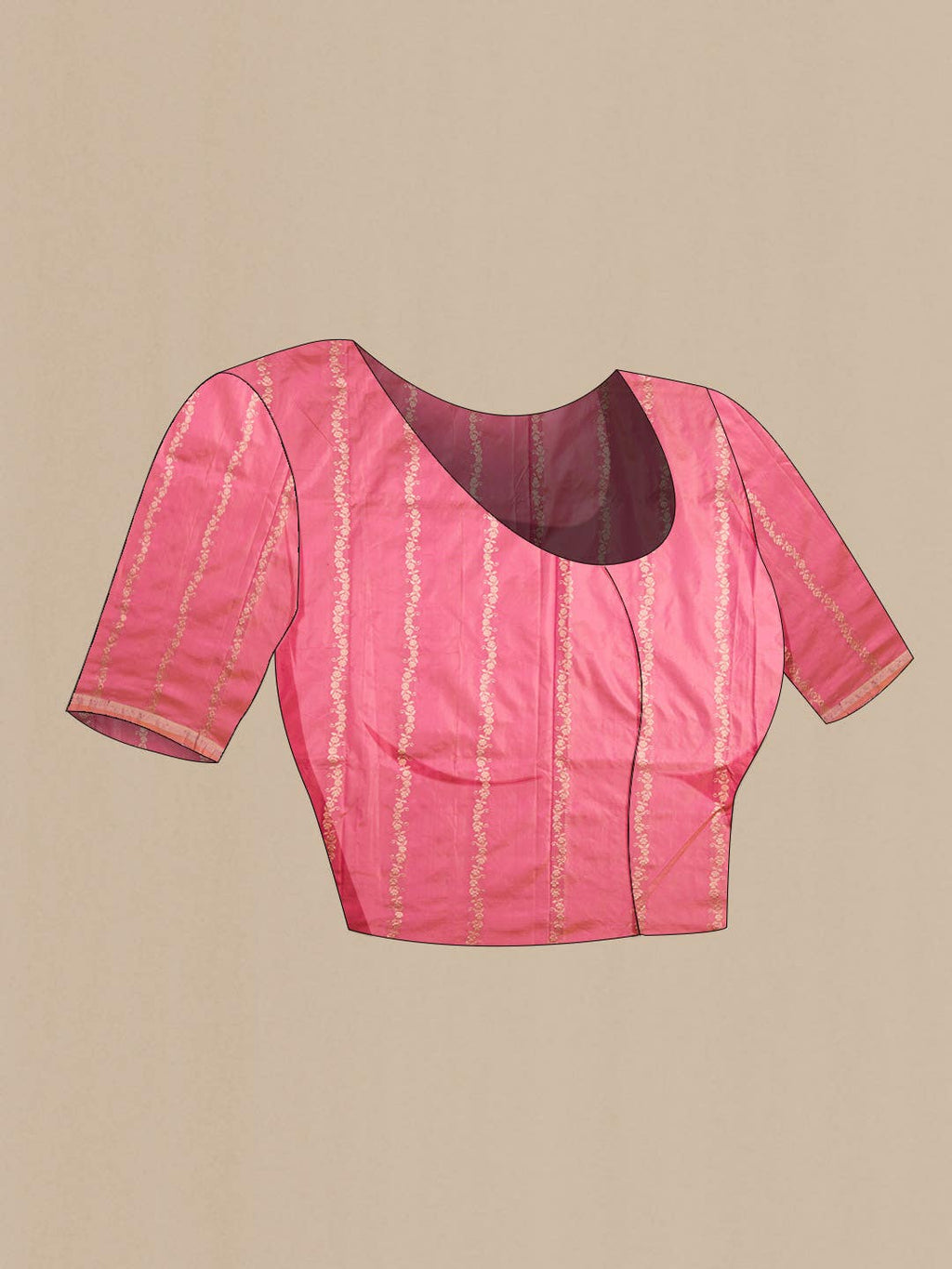 Pink Banarasi Katan Silk Saree