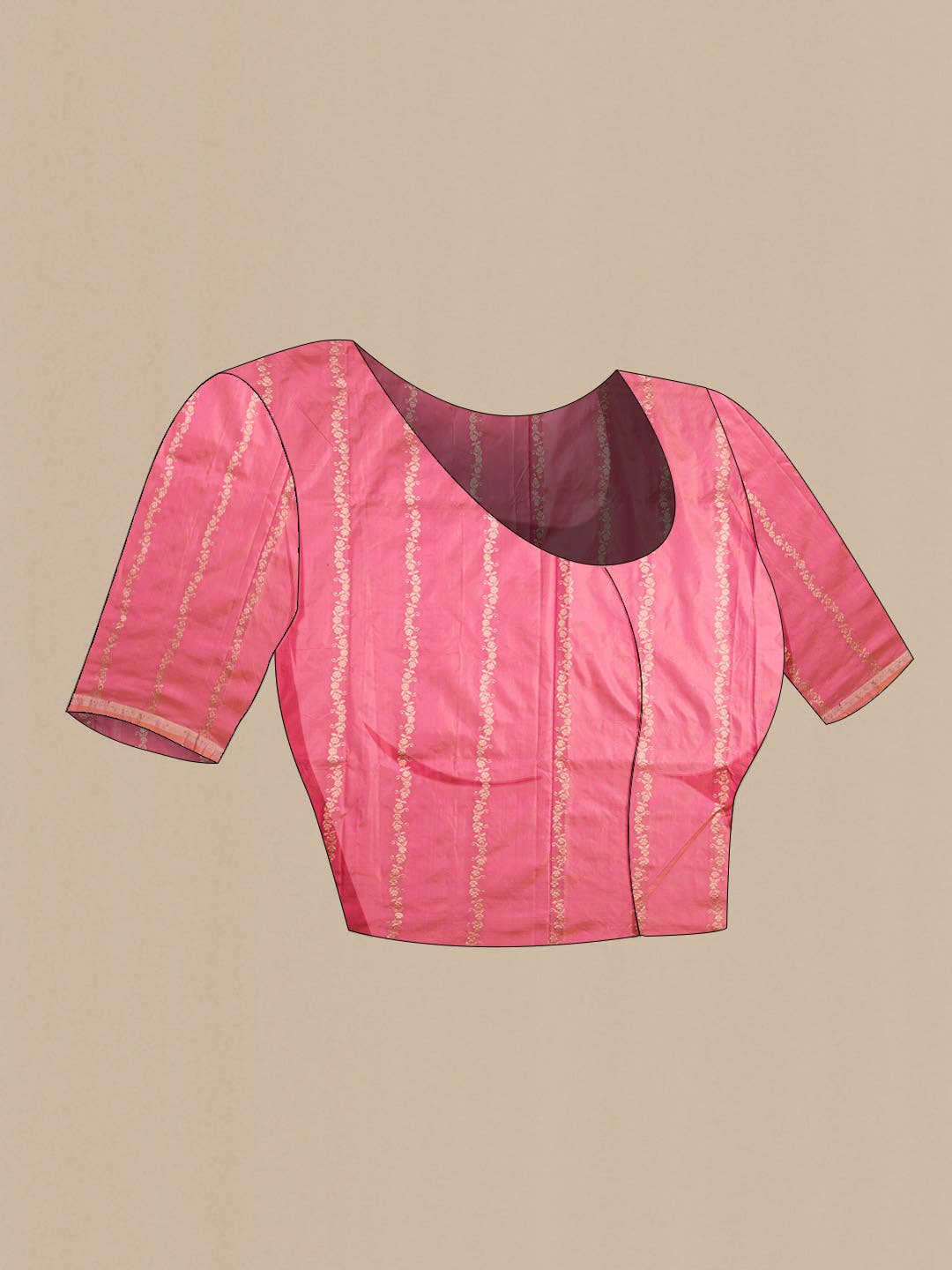 Pink Banarasi Katan Silk Saree