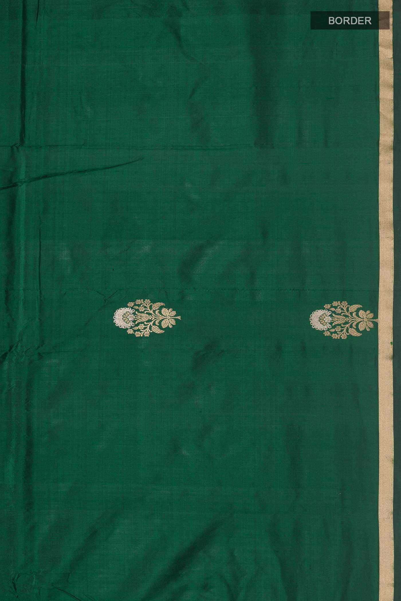 Green Banarasi Katan Silk Saree