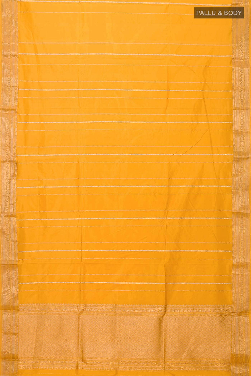 Yellow Banarasi Katan Silk Saree
