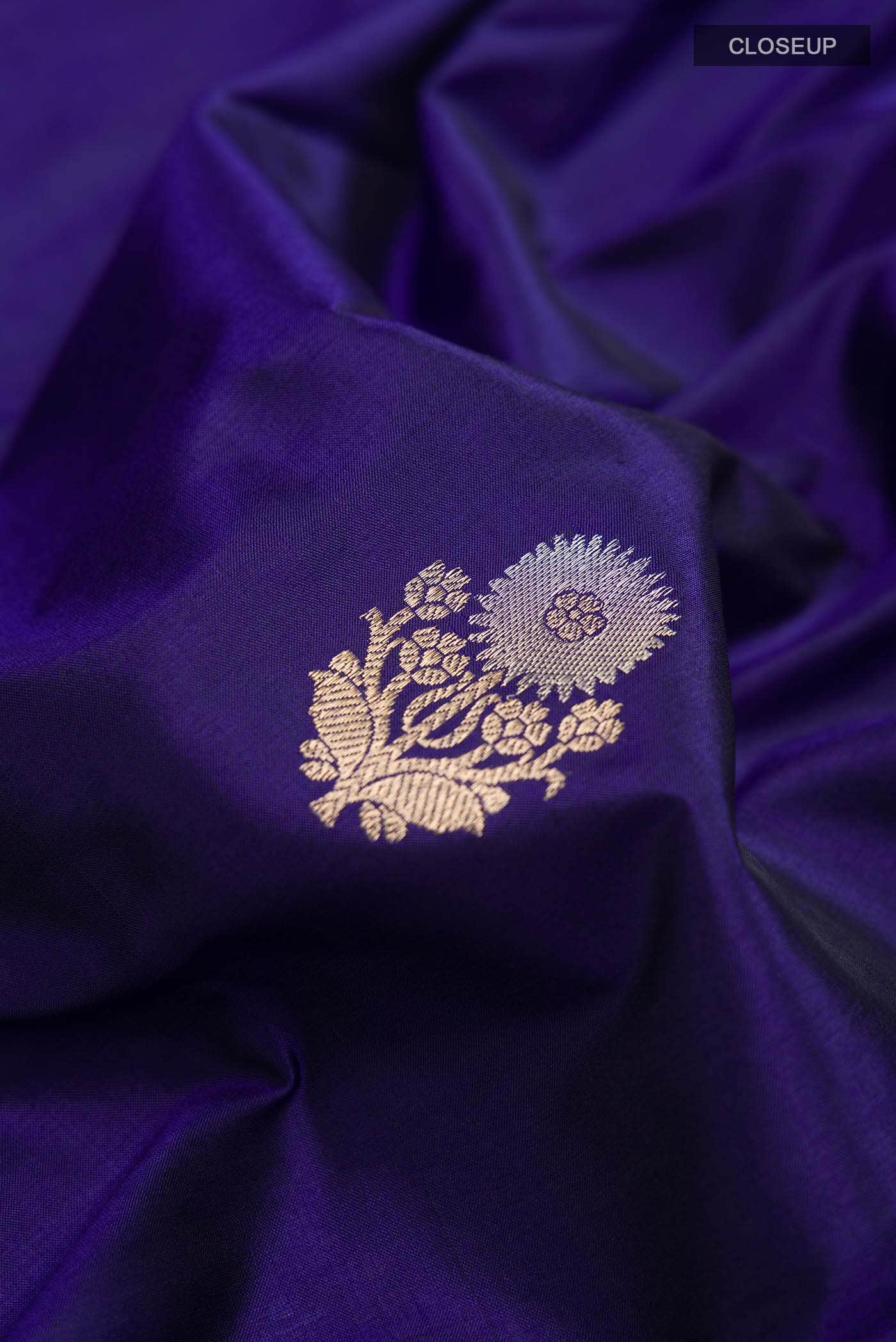 Blue Banarasi Katan Silk Saree