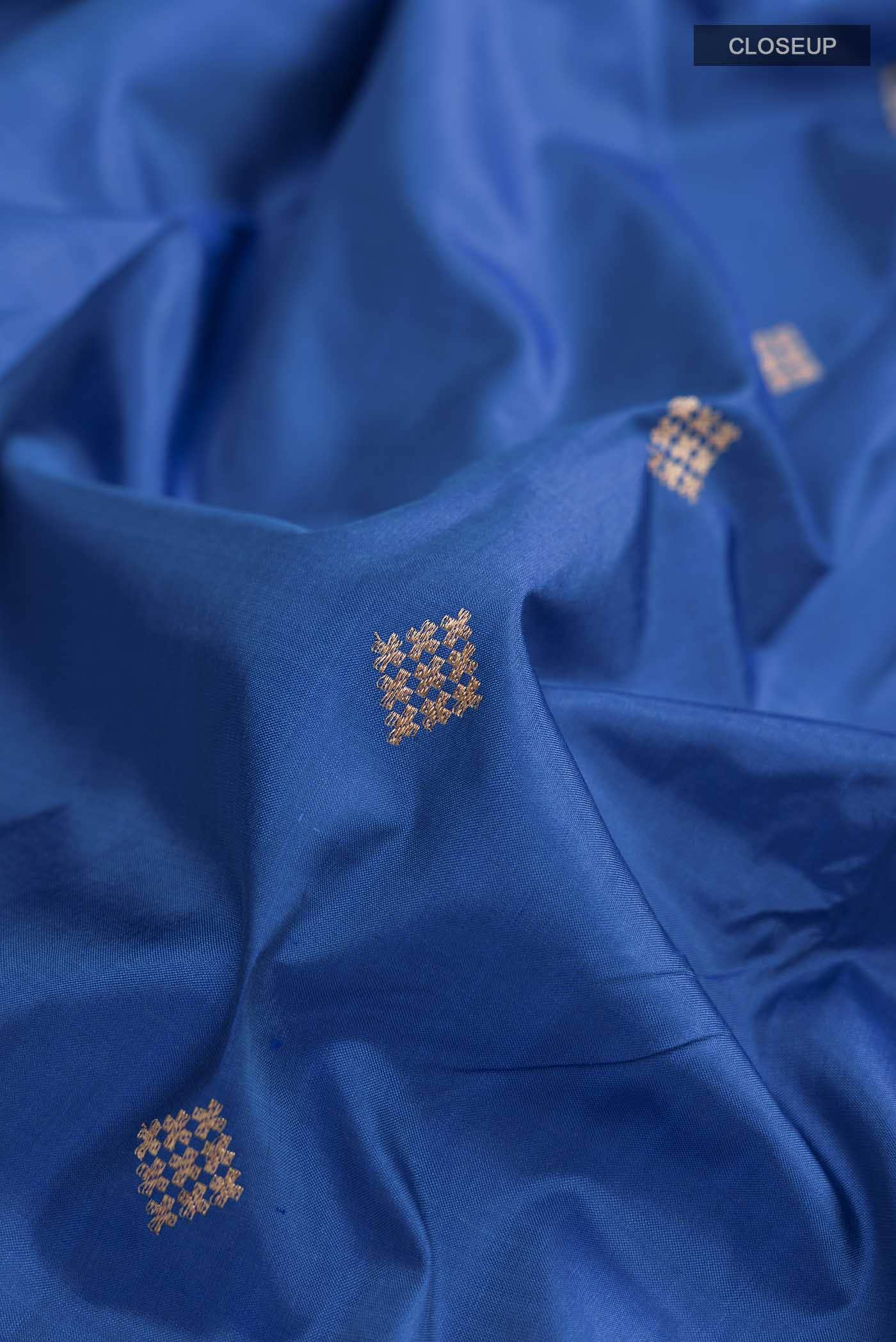 Blue Banarasi Katan Silk Saree
