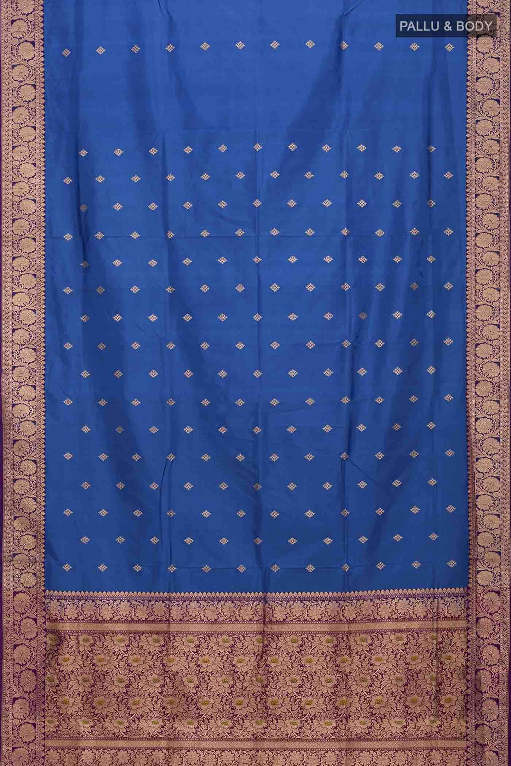 Blue Banarasi Katan Silk Saree