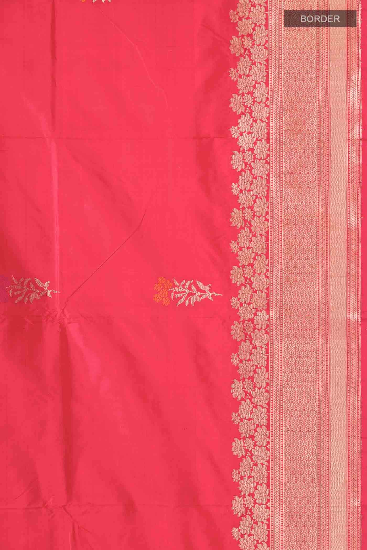 Red Banarasi Katan Silk Saree