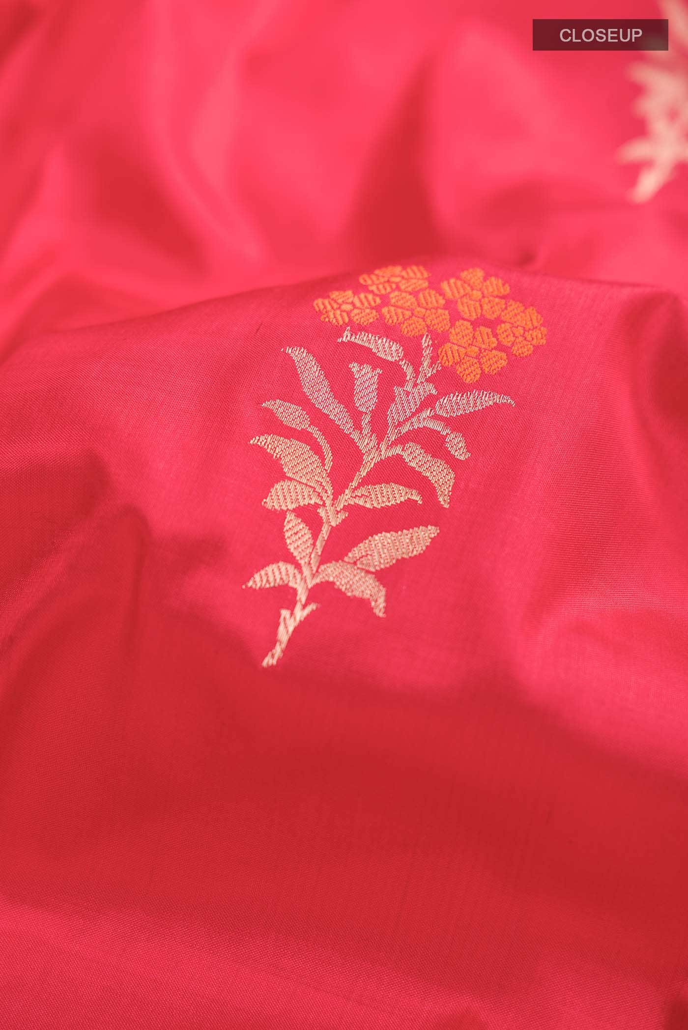 Red Banarasi Katan Silk Saree