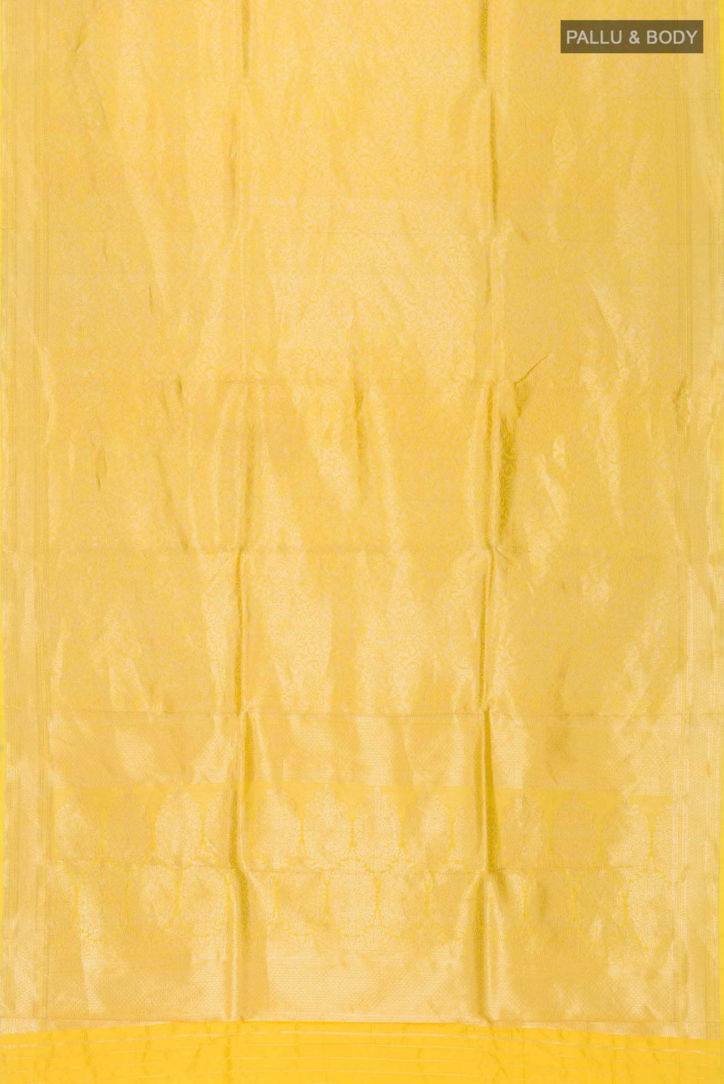 Yellow Banarasi Katan Silk Saree